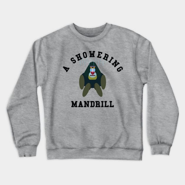 8ts Showering Mandrill Crewneck Sweatshirt by kewlwolf8ts